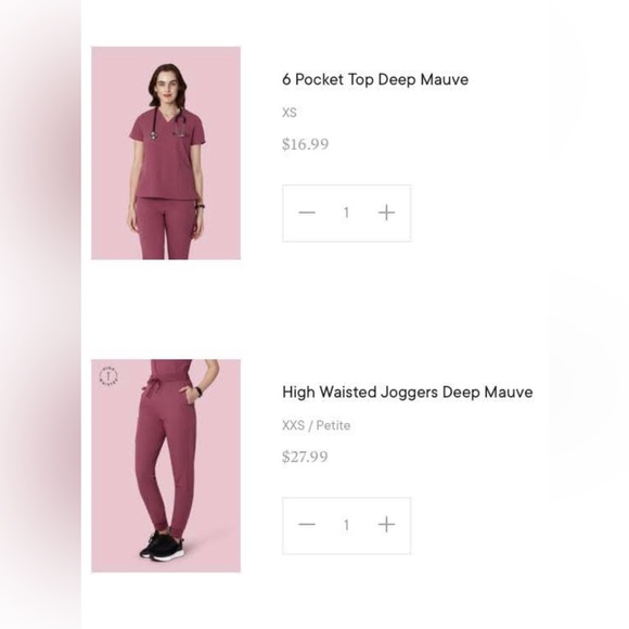 ❗️Mandala Scrub Set - Deep Mauve❗️ - Picture 2 of 2